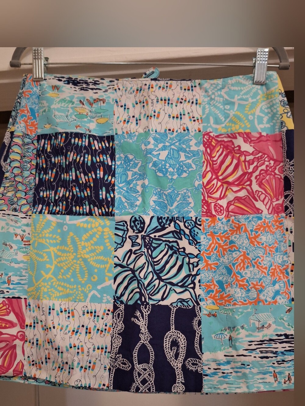 Lilly Pulitzer Multicolor Nautical Light Bulb Print Skirt